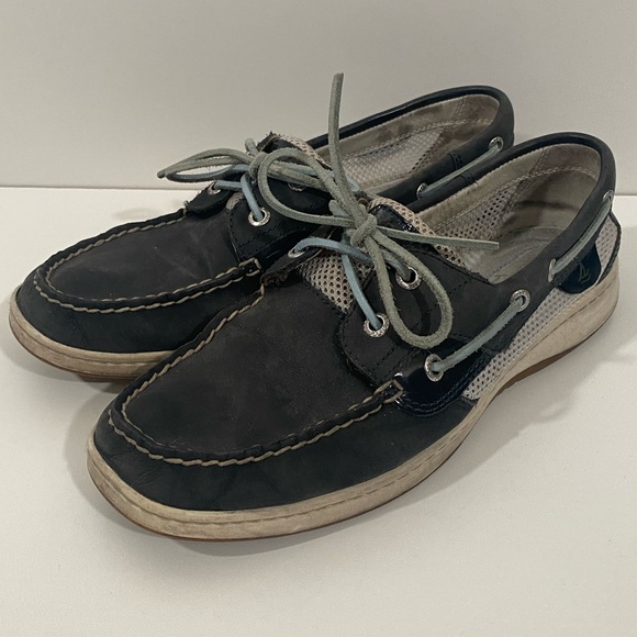 Sperry Top Sider Bluefish Boat Shoes Loafers 9 Women’s Blue Leather - Picture 2 of 11